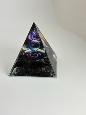 Dragon Orgone Pyramid w/ Sphere Center • Protection Energy